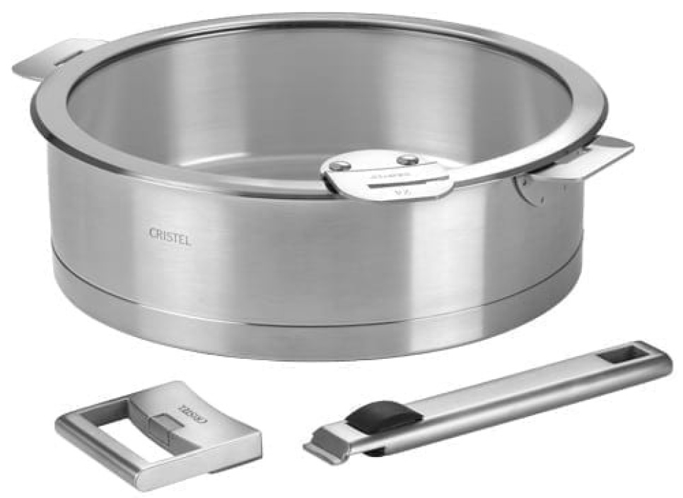 Litteä lasikansi, irrotettava kahva, Strate - Cristel