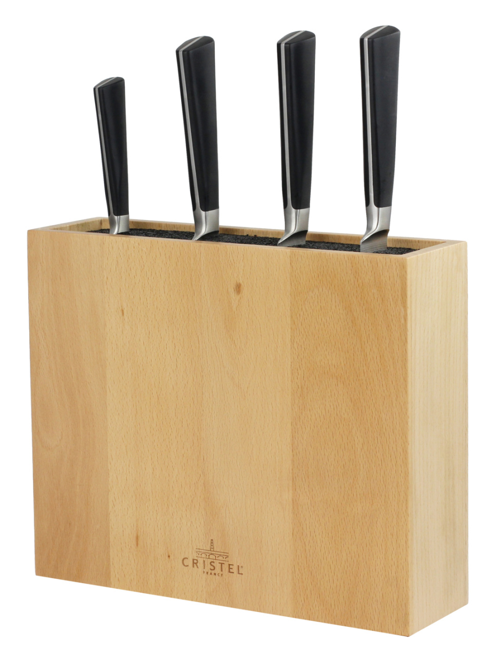 Suorakulmainen veitsilohko 10 veitselle - Cristel