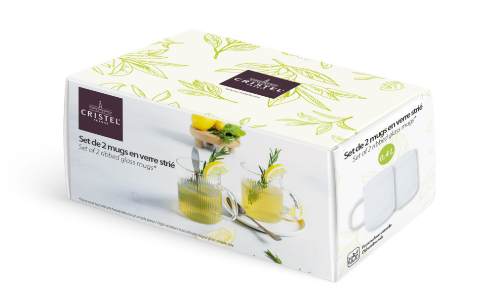 Teekannun ja kahden lasimukin setti, Darjeeling - Cristel ryhmässä Tee & Kahvi / Tee / Teekannut @ KitchenLab (1155-32786)