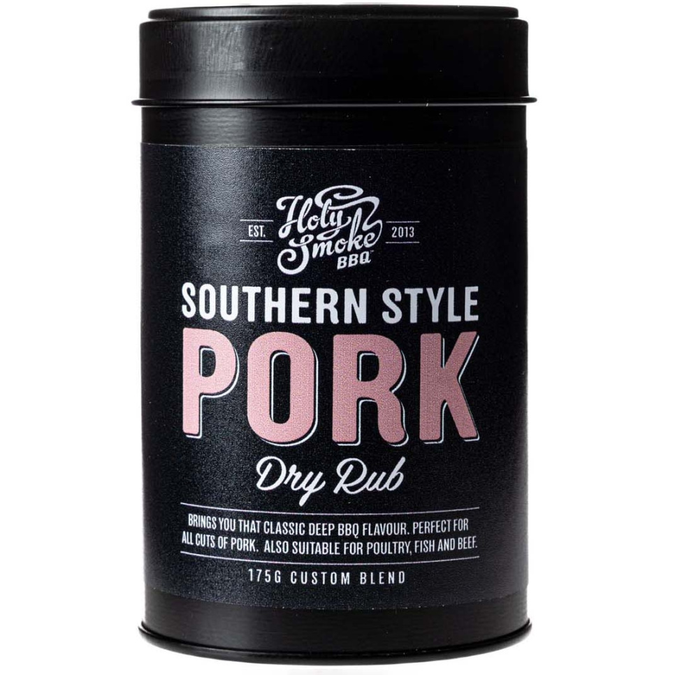 Southern Pork, Dry Rub, 175g - Holy Smoke BBQ ryhmässä Ruoanlaitto / Mausteet & Aromit / Mausteet @ KitchenLab (1282-28162)