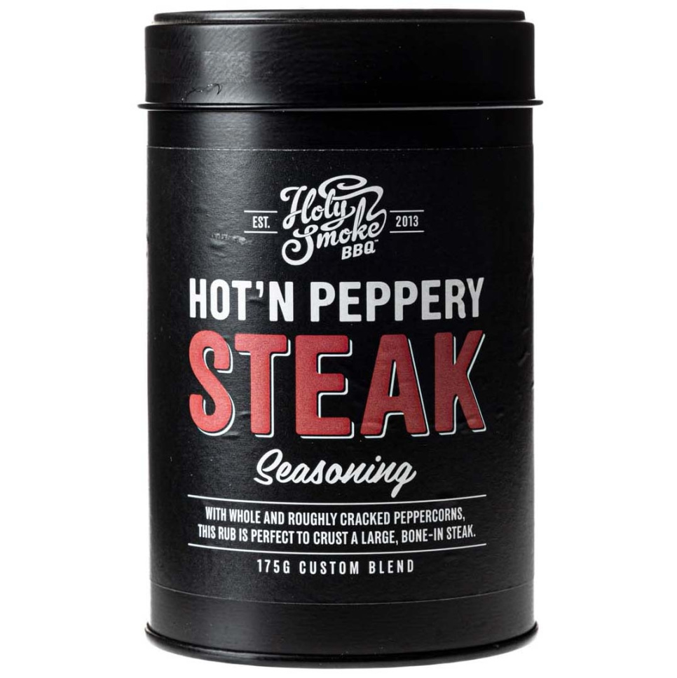 Peppery Steak, maustesekoitus, 175g - Holy Smoke BBQ ryhmässä Ruoanlaitto / Mausteet & Aromit / Mausteet @ KitchenLab (1282-28166)