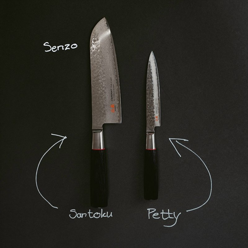 Veitsisetti Senzo, Santoku + pikkumainen - Suncraft ryhmässä Ruoanlaitto / Keittiöveitset / Veitsisetit @ KitchenLab (1317-27137)