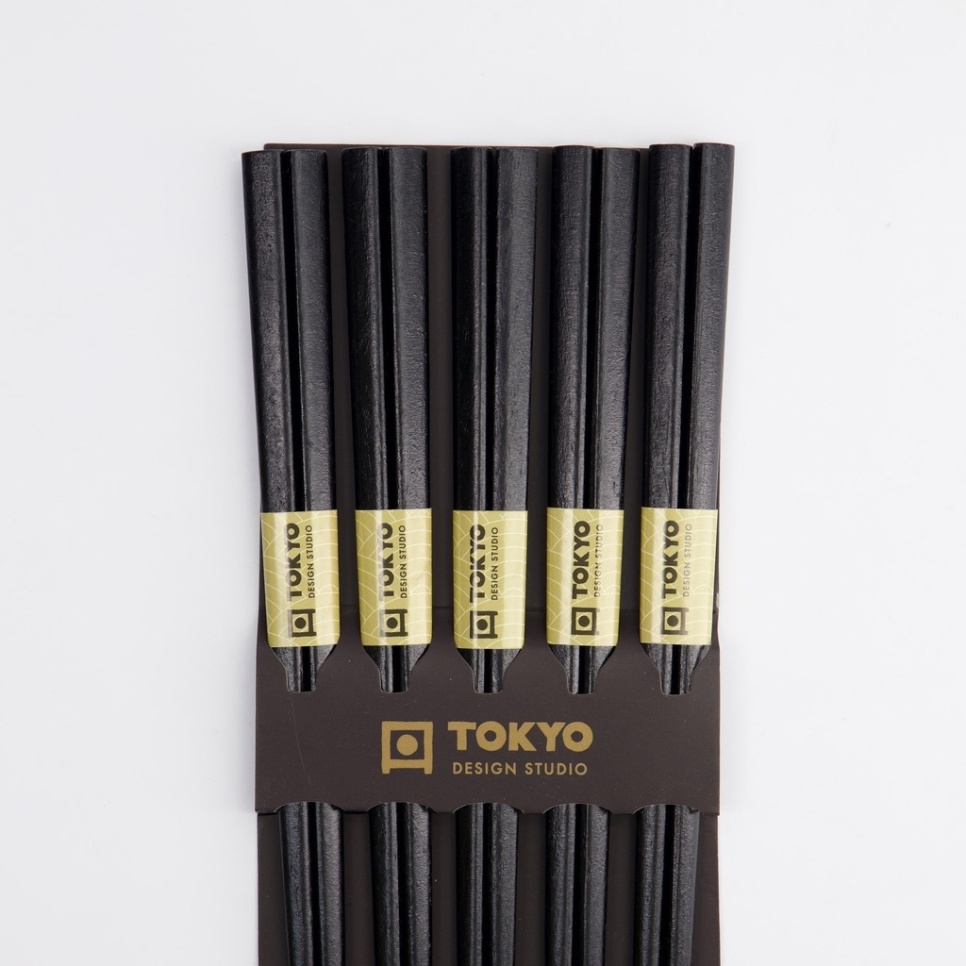 Syömäpuikot, 5-pack - Tokyo Design Studio - Musta puu