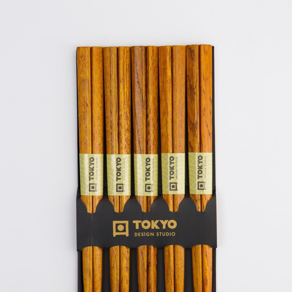 Syömäpuikot, 5-pack - Tokyo Design Studio - Tummaa puuta