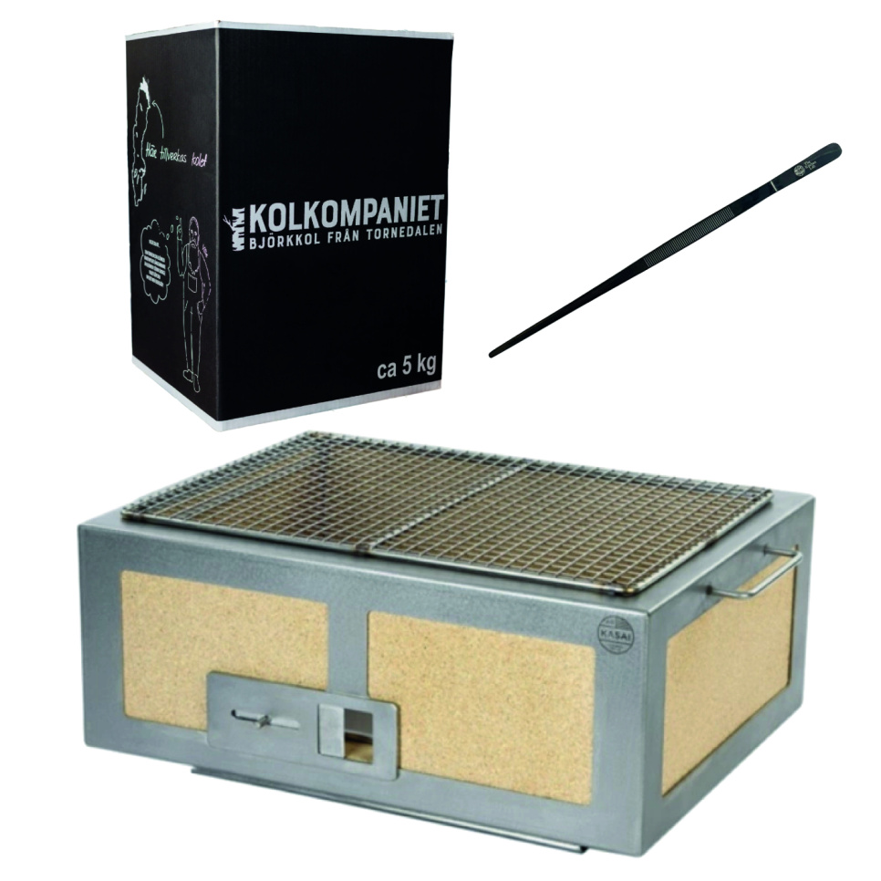 Japanilainen pöytägrilli / Konro, Kasai Little pinseteillä ja hiilellä ryhmässä Grillit, Liedet & Uunit / Grillit / Pöytägrillit @ KitchenLab (1317-34670)