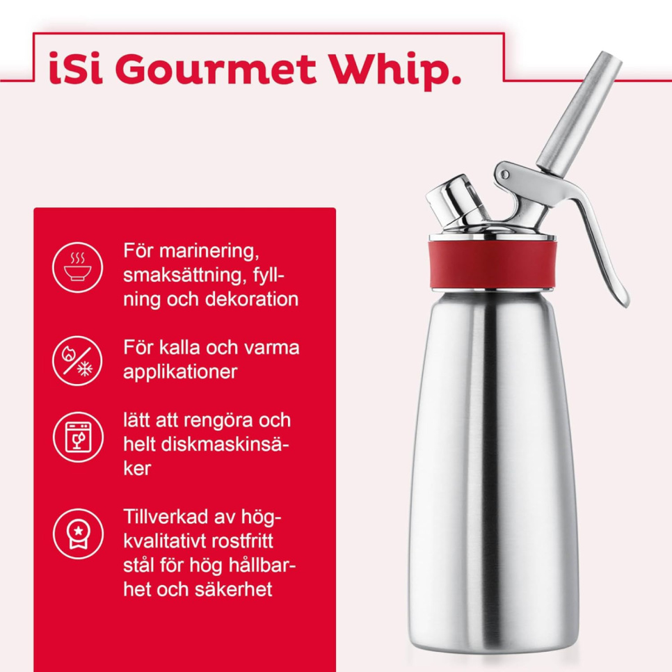 Kerma sifoni / Ruokasifoni Gourmet Whip - iSi Kerma sifoni / Ruokasifoni Gourmet Whip - iSi