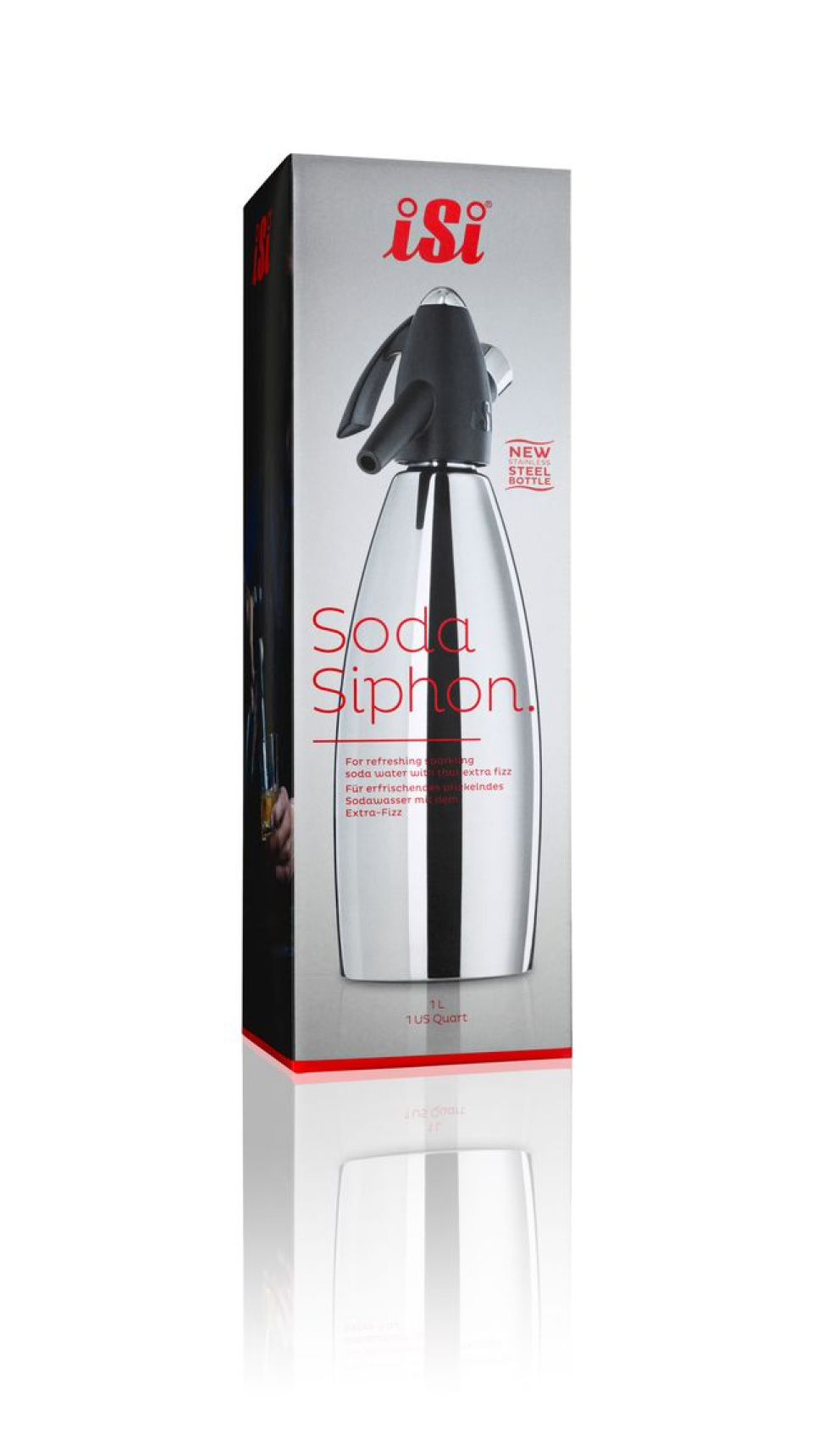 Soodasifoni, ruostumaton teräs, 76 cl - iSi