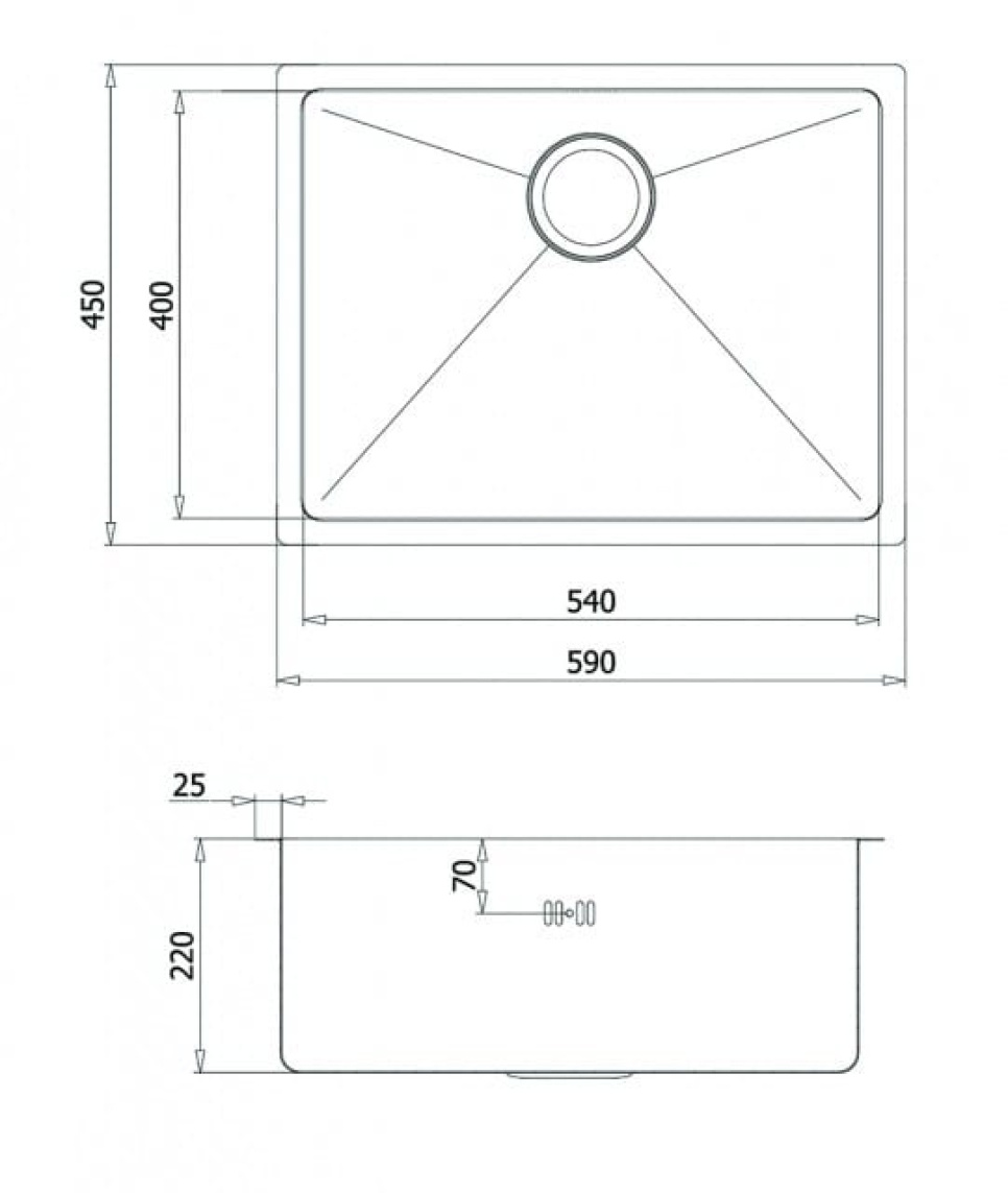 Ruostumaton tiskiallas 590 x 450 mm Ruostumaton tiskiallas 590 x 450 mm