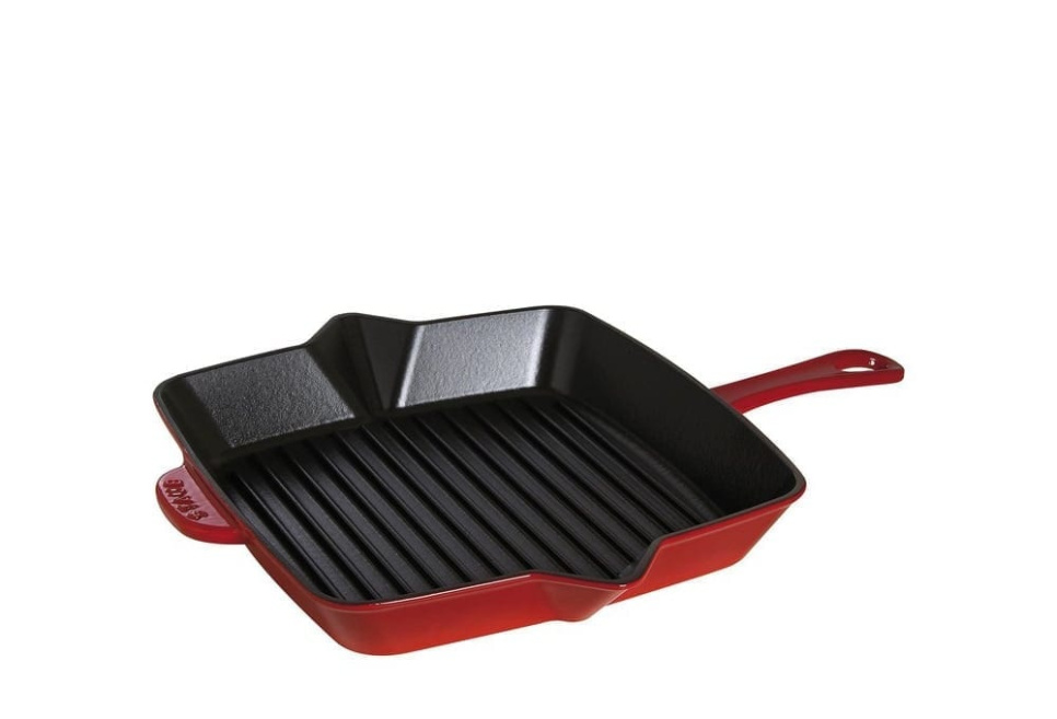 Valurautainen grillipannu, punainen - Staub ryhmässä Ruoanlaitto / Paistoastiat / Grillipannut @ KitchenLab (1418-12934)