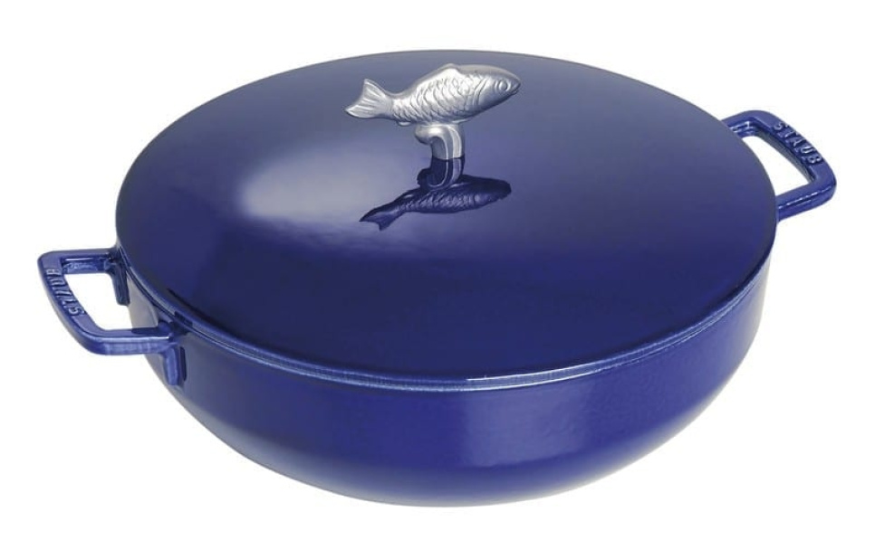 Bouillabaissepata valurautaa, 28 cm, 4,65 litraa, sininen - Staub ryhmässä Ruoanlaitto / Kattilat & Padat / Padat @ KitchenLab (1418-13025)