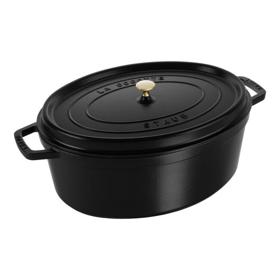 Soikea valurautapata, Musta - Staub ryhmässä Ruoanlaitto / Kattilat & Padat / Padat @ KitchenLab (1418-17425)