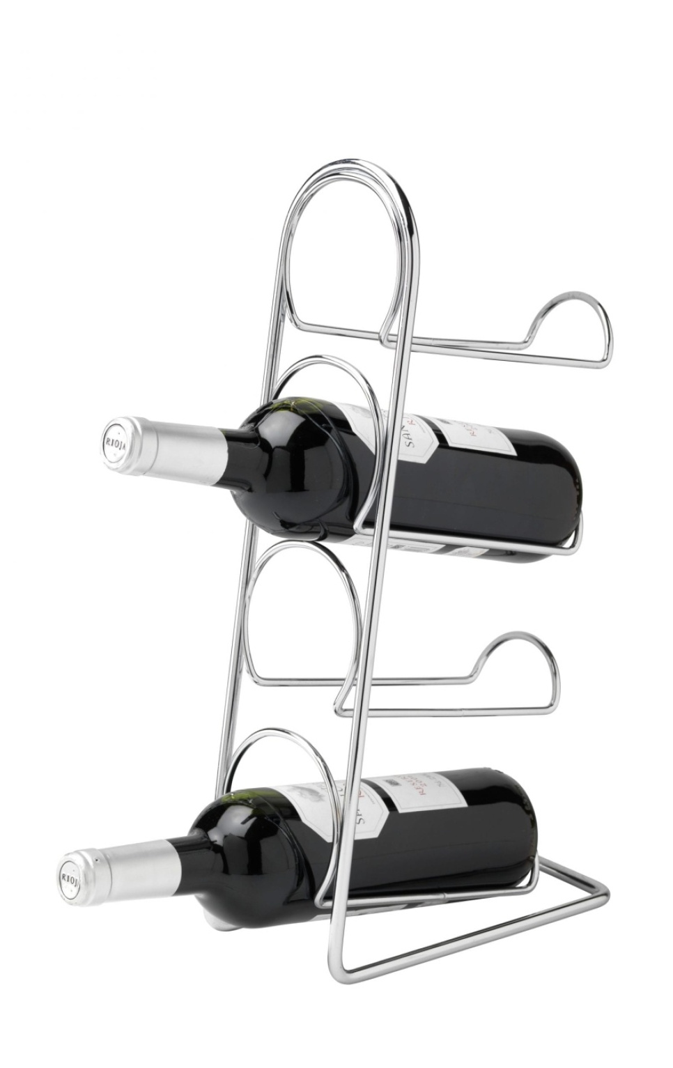 Pisa Viiniteline 4 pullolle, kromi - Hahn ryhmässä Baari & Viini / Viinitarvikkeet / Viiniteline @ KitchenLab (1422-13638)