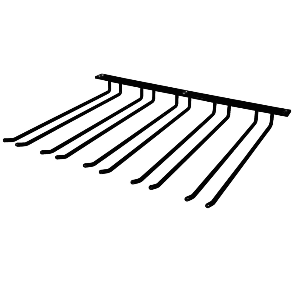 Lasin ripustimet seinäkiinnitykseen - hopea, 20 lasia - Hippie de Luxe