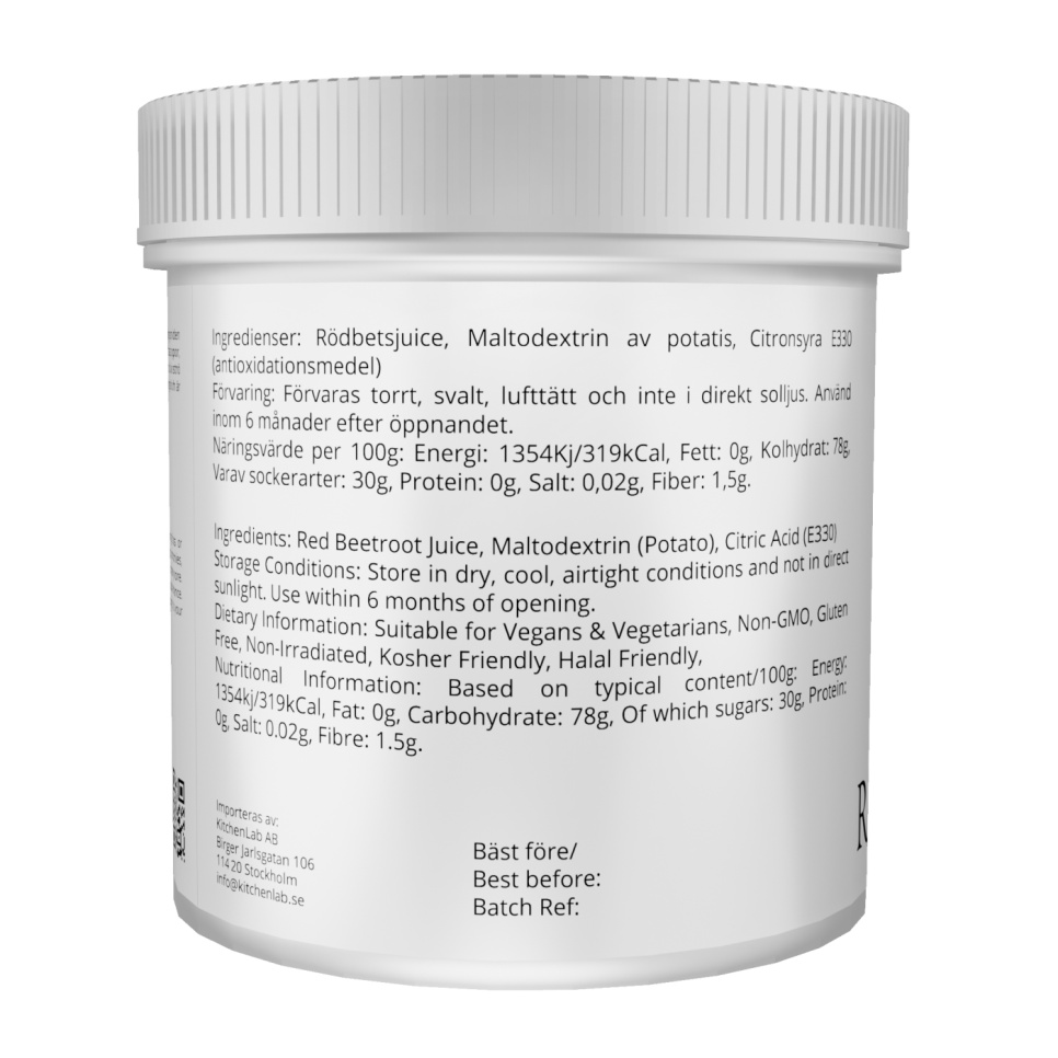 Punajuurijauhe 100g - The Kitchen Lab