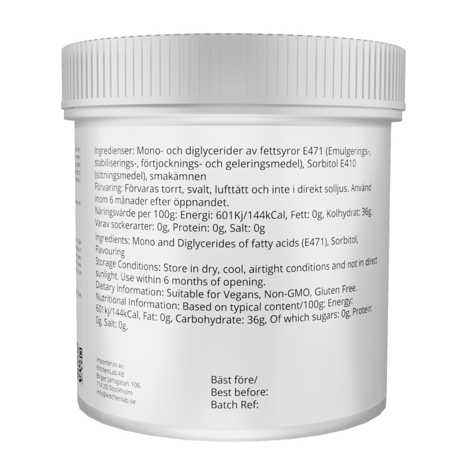 Silkkigeeli (E471) - The Kitchen Lab