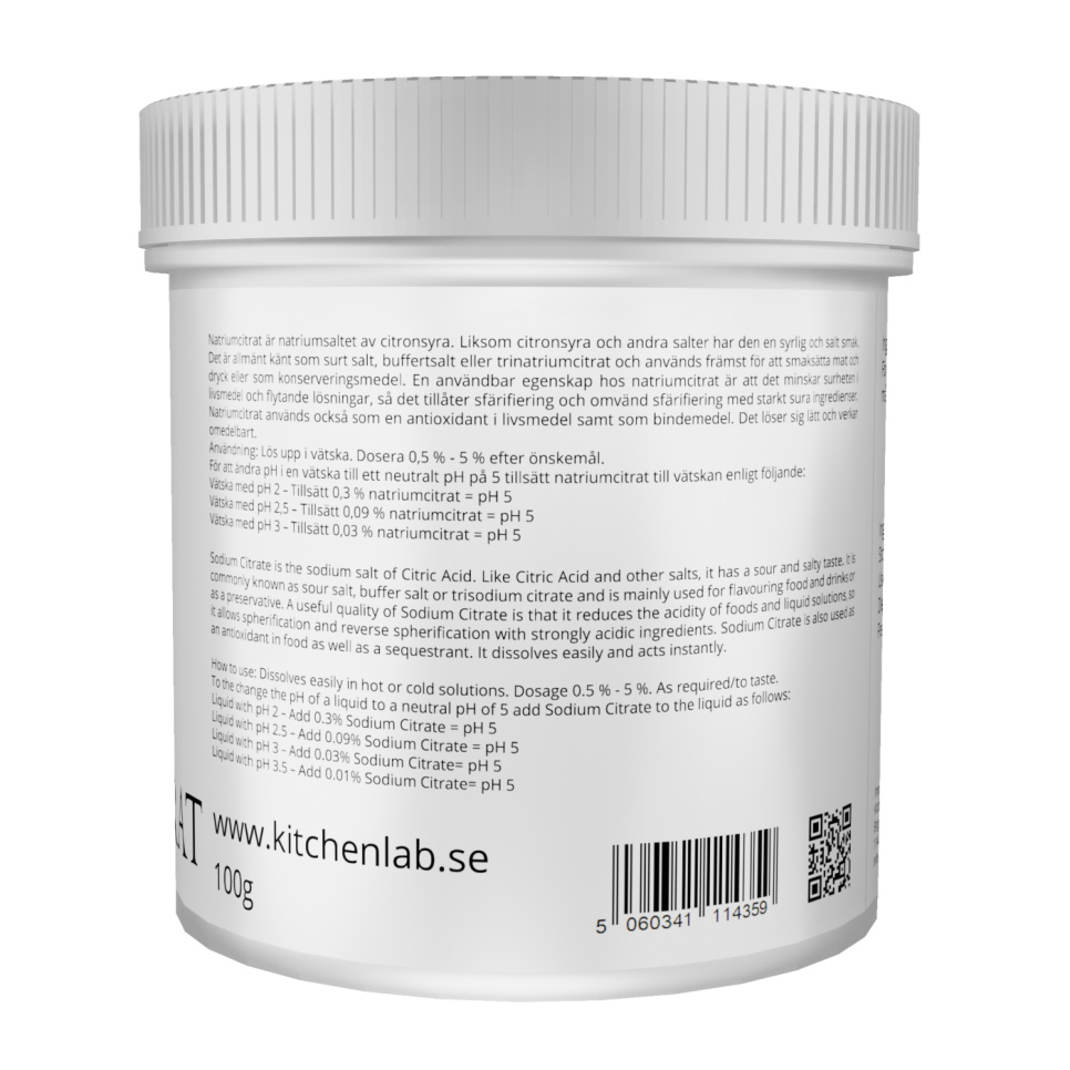 Natriumsitraatti (E331) - The Kitchen Lab