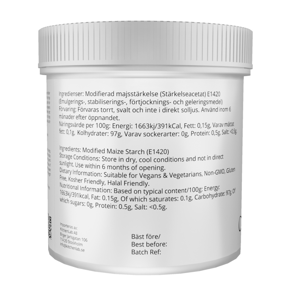 Rapea filmijauhe (E1420) - The Kitchen Lab Rapea filmijauhe (E1420) - The Kitchen Lab