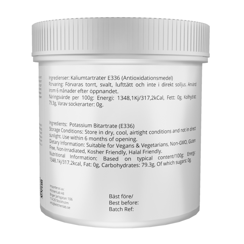 Cream of Tartar (E336) - The Kitchen Lab