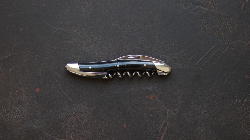 Tummasarvinen sommelier-veitsi, kiillotettu, Tradition - Forge de Laguiole