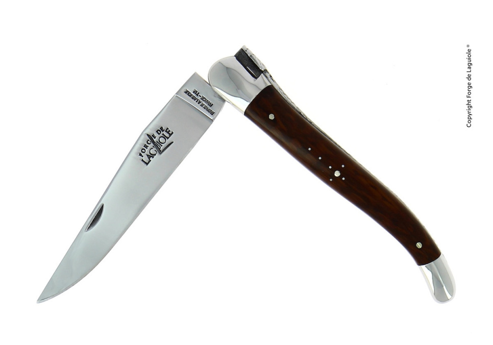 Taittoveitsi, 12 cm, Käärmepuukahva, kiillotettu, Tradition - Forge de Laguiole ryhmässä Kattaus / Aterimet / Veitset @ KitchenLab (1446-32870)