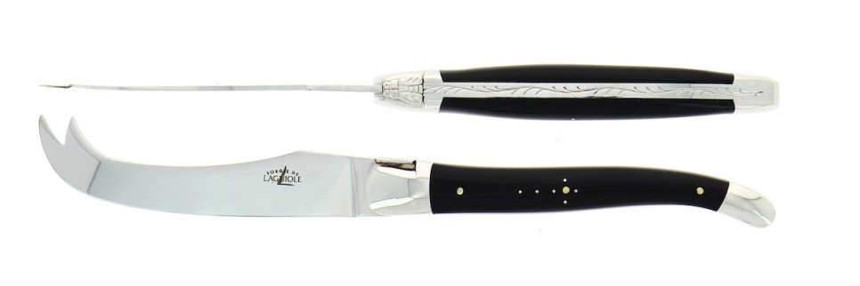 Juustosetti, Tumma sarvikahva, kiillotettu, Tradition - Forge de Laguiole