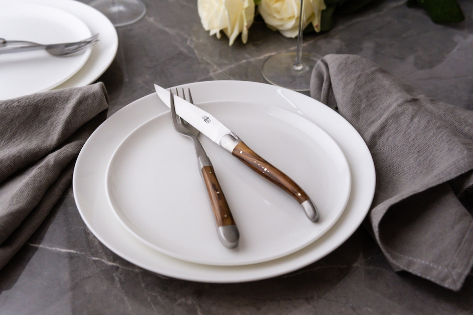 Kuusi haarukkaa, Pistage-kahva, kiillotettu, Tradition - Forge de Laguiole