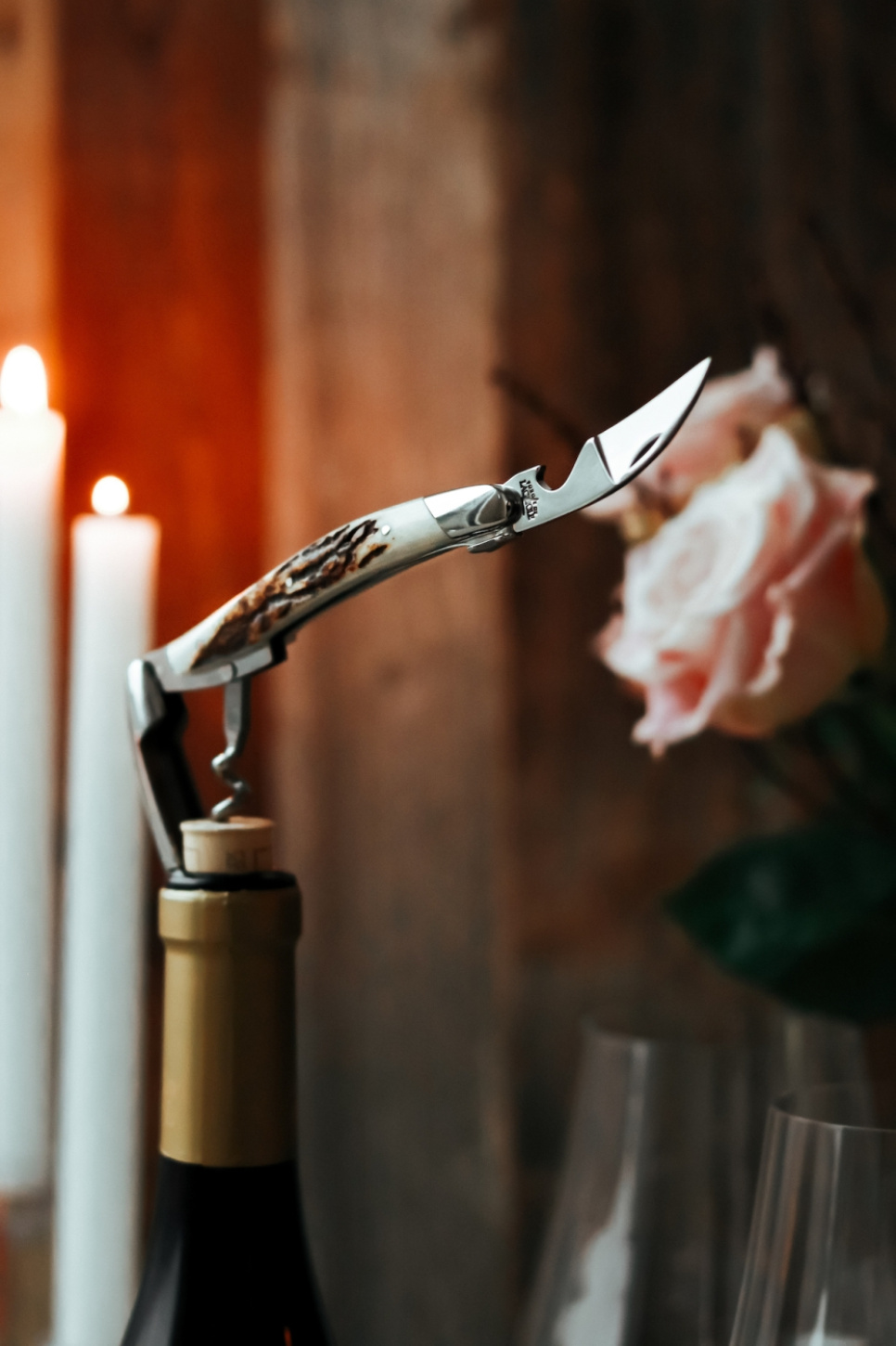 Peuransarvi sommelier veitsi, kiillotettu, Tradition - Forge de Laguiole