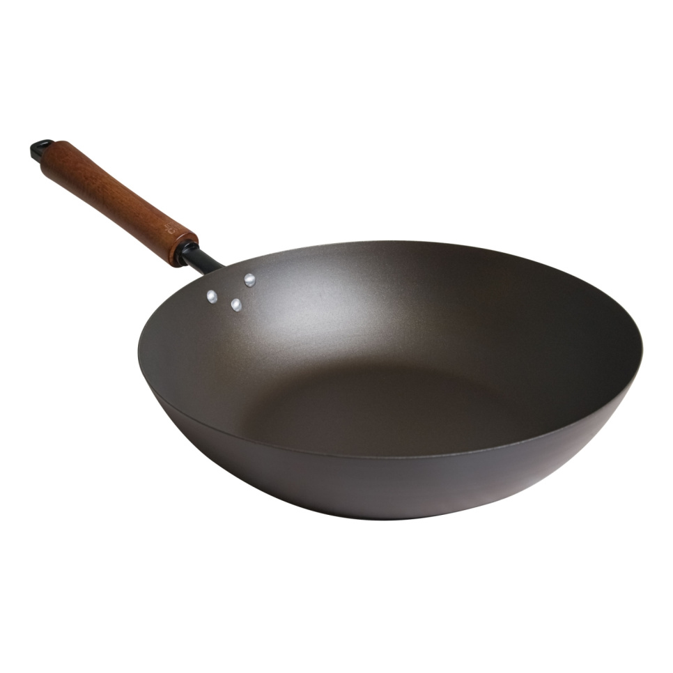 Stir Fry -pannu hiiliteräs, sisäänpoltettu - Joyce Chen ryhmässä Ruoanlaitto / Keittiövälineet / Aasialainen ruoanlaitto @ KitchenLab (1451-35657)