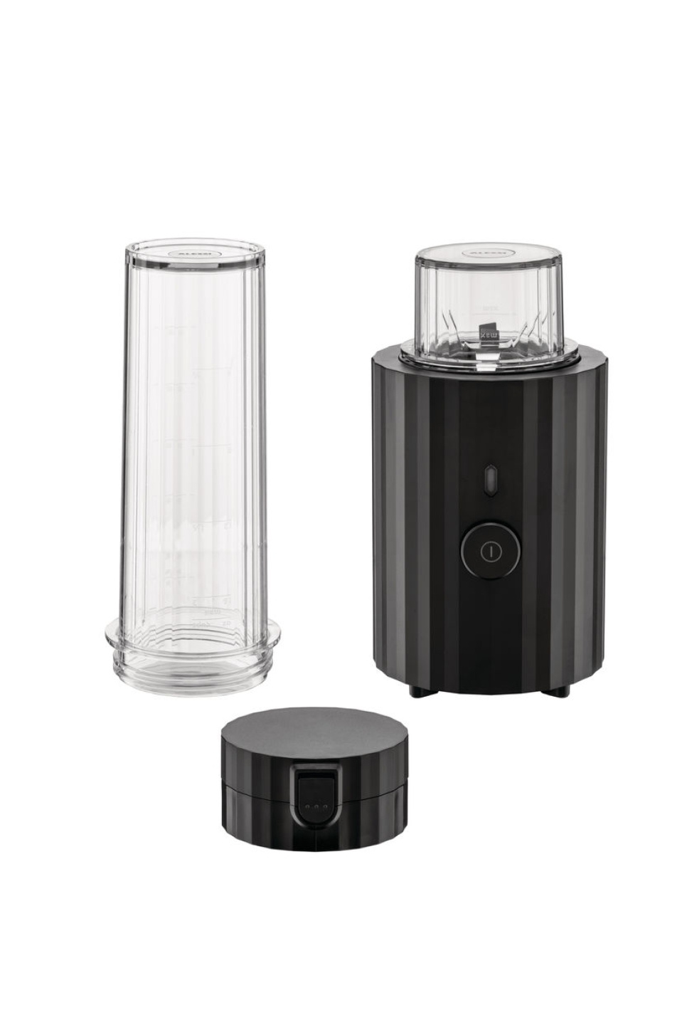 Tehosekoitin / minisekoitin, Plissé, musta - Alessi ryhmässä Keittiökoneet / Sekoita & Pilko / Tehosekoittimet @ KitchenLab (1466-31437)