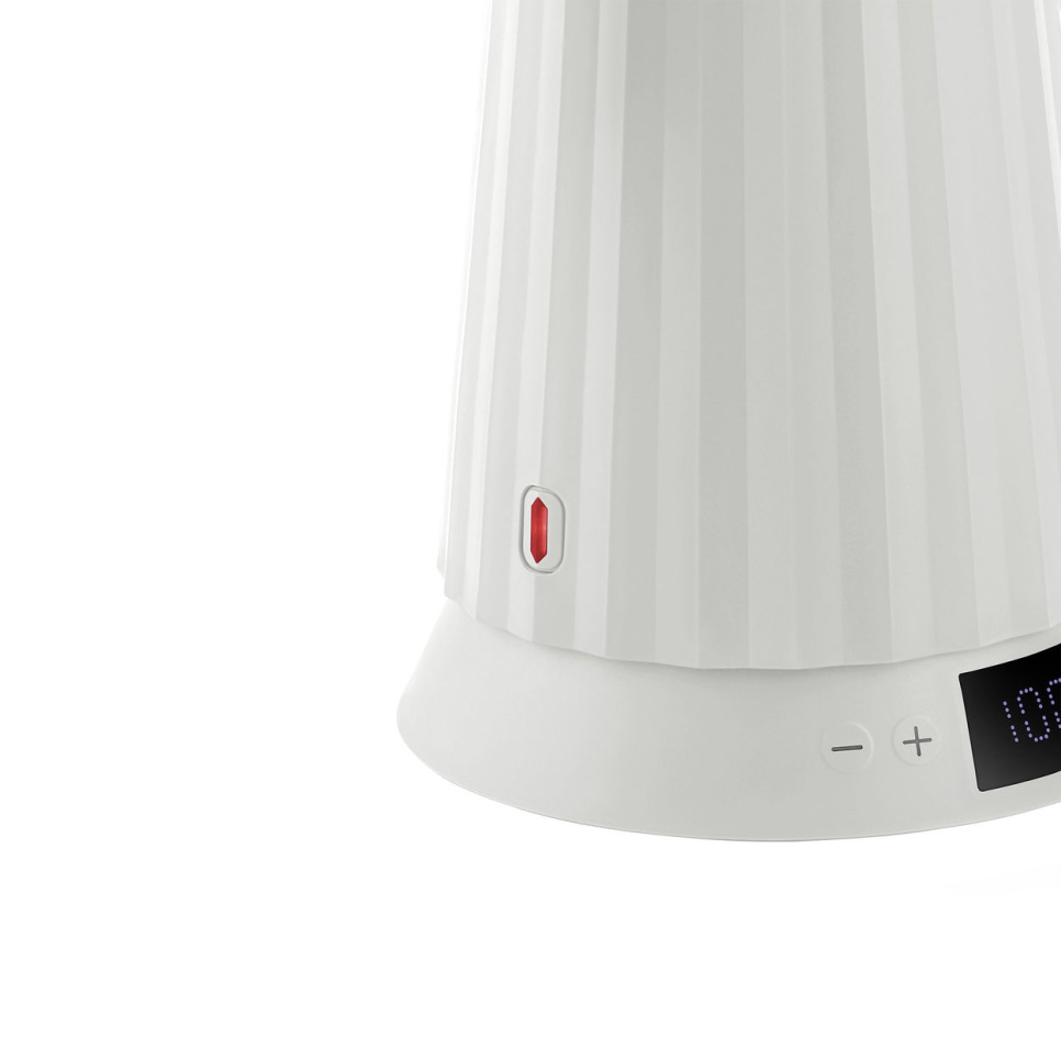 Vedenkeitin lämpötilan säädöllä, Plissé, valkoinen - Alessi