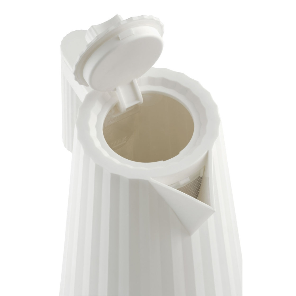 Vedenkeitin lämpötilan säädöllä, Plissé, valkoinen - Alessi
