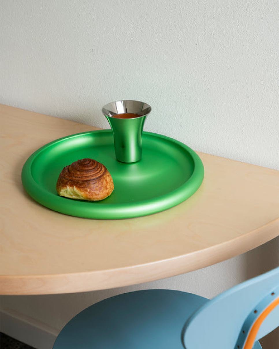 Tarjoiluvati anodisoitua alumiinia, Discolo – Alessi – Vihreä