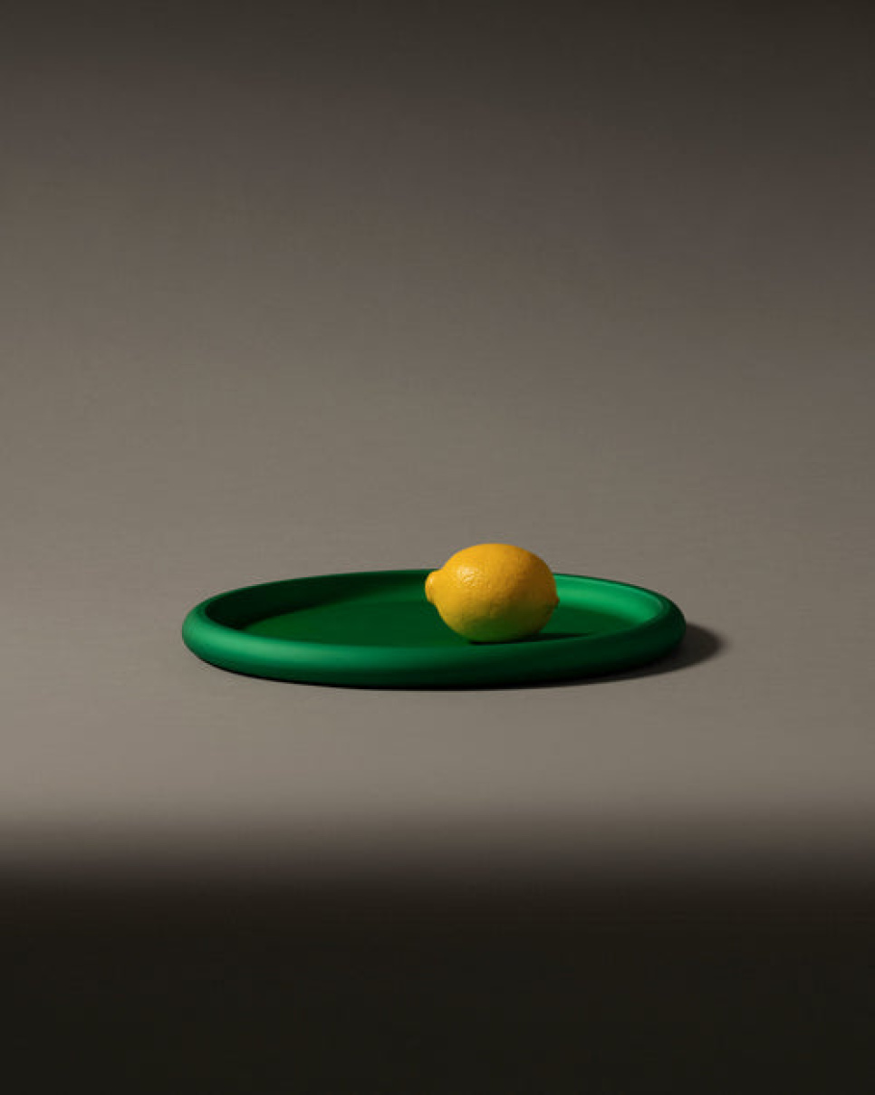 Tarjoiluvati anodisoitua alumiinia, Discolo – Alessi – Vihreä