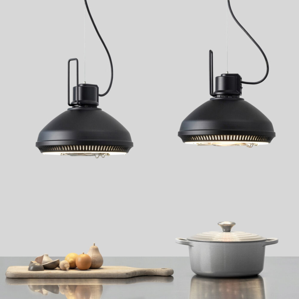 Lämpölamppu HAL, nostotoiminto, musta - Stayhot