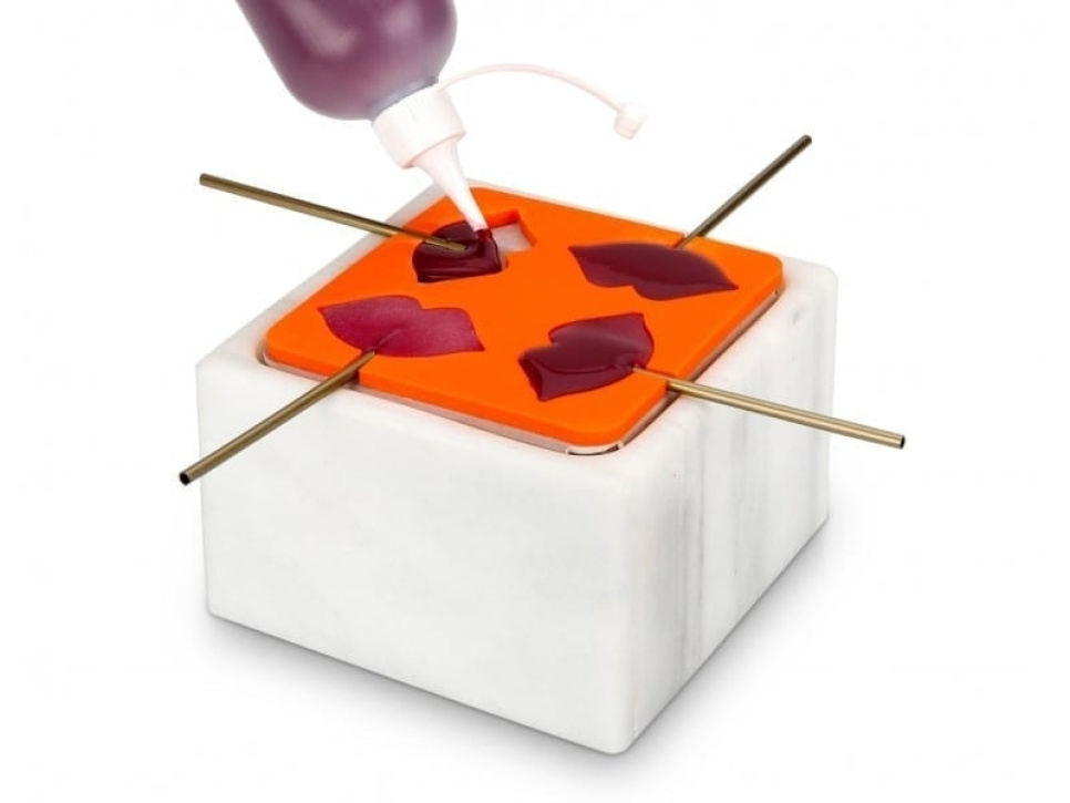 Silikoneform, Lollipops læber - 100% Chef ryhmässä Leipominen / Leivontavuoat / Silikonivuoat @ KitchenLab (1532-14988)
