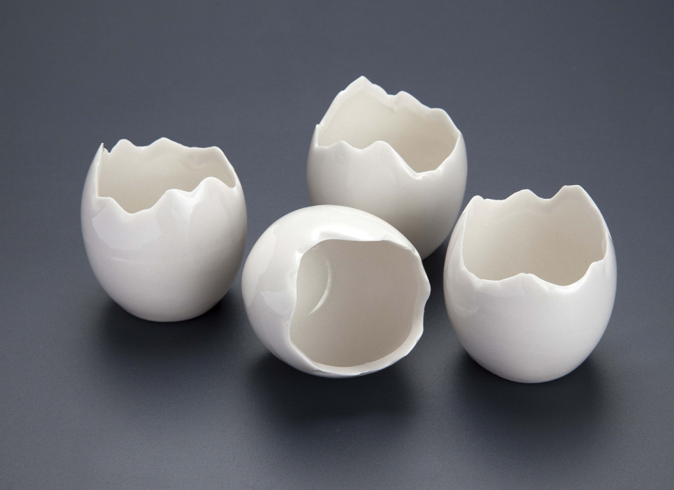 Kananmunan puolikkaat uuninkestävää posliinia - 100% Chef Kananmunan puolikkaat uuninkestävää posliinia - 100% Chef