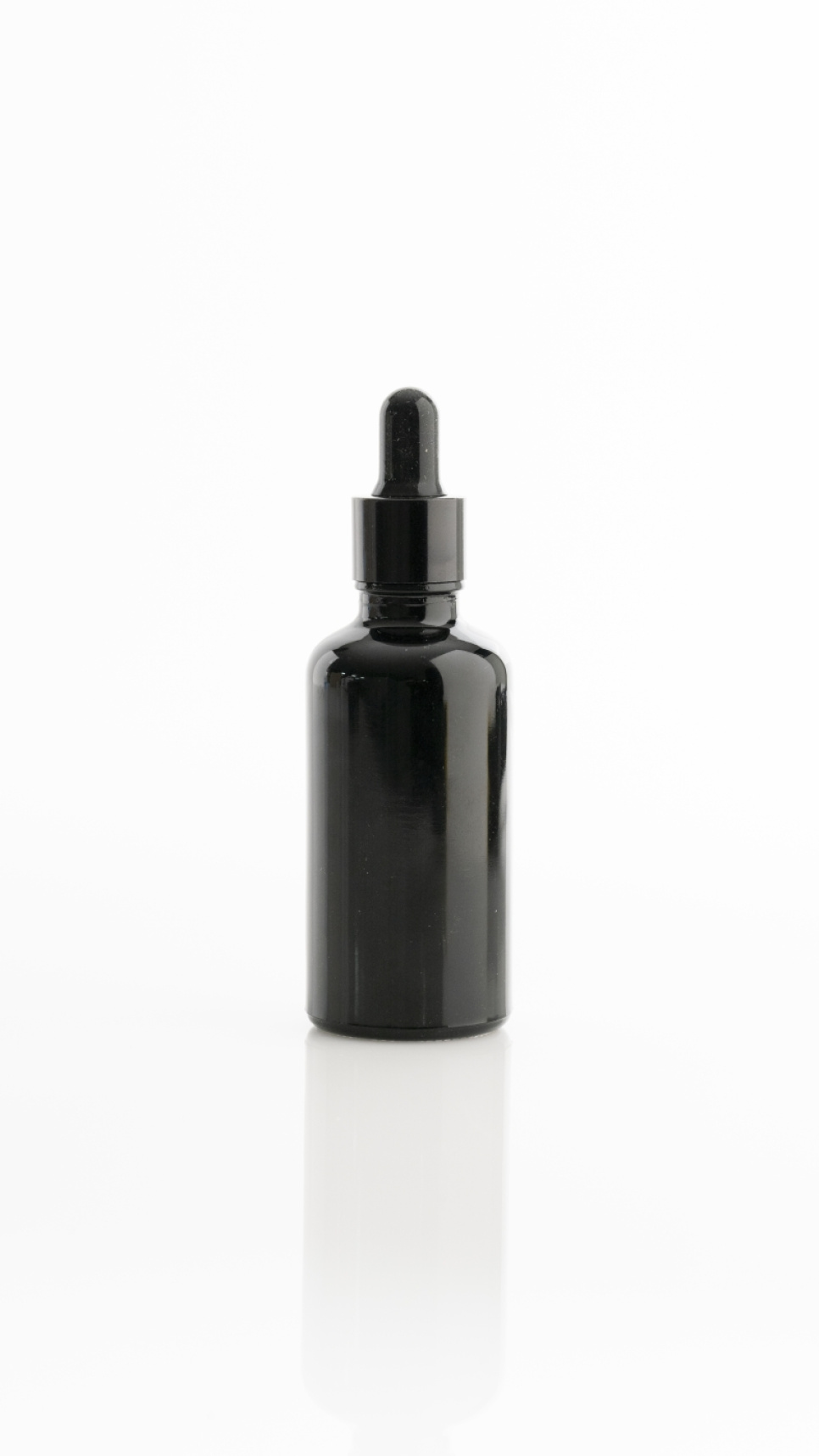 Musta lasinen pipettipullo pipetillä, 50ml - 100% Chef