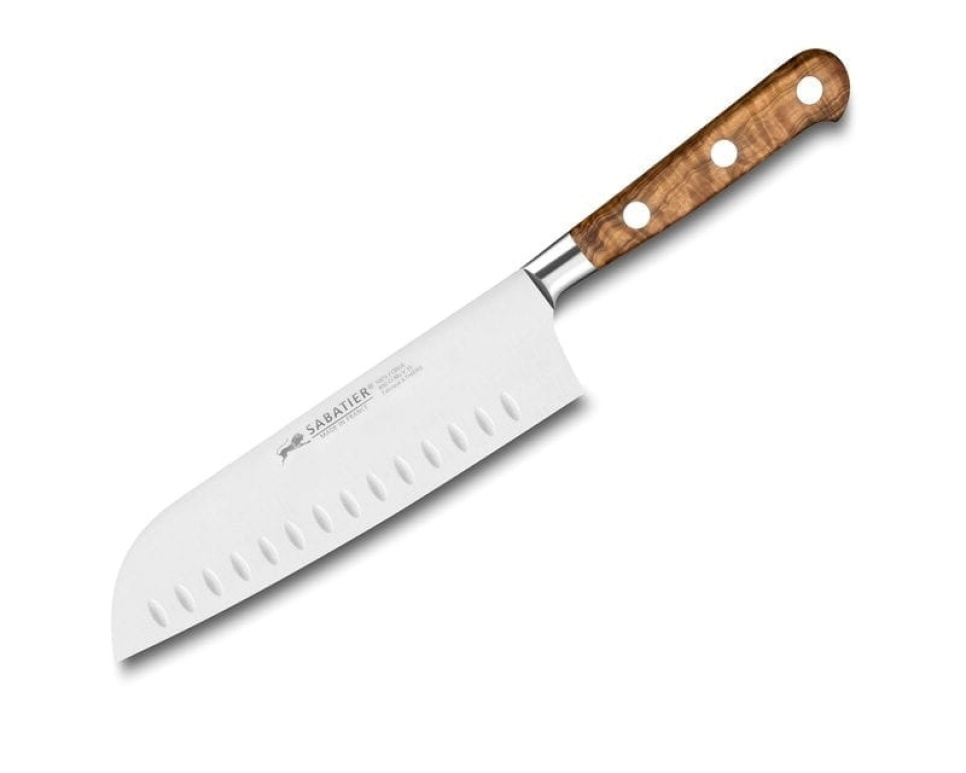 Ideal Provence Oliivihiottu Santoku-veitsi 18 cm - Sabatier Lion ryhmässä Ruoanlaitto / Keittiöveitset / Santoku-veitset @ KitchenLab (1544-14562)