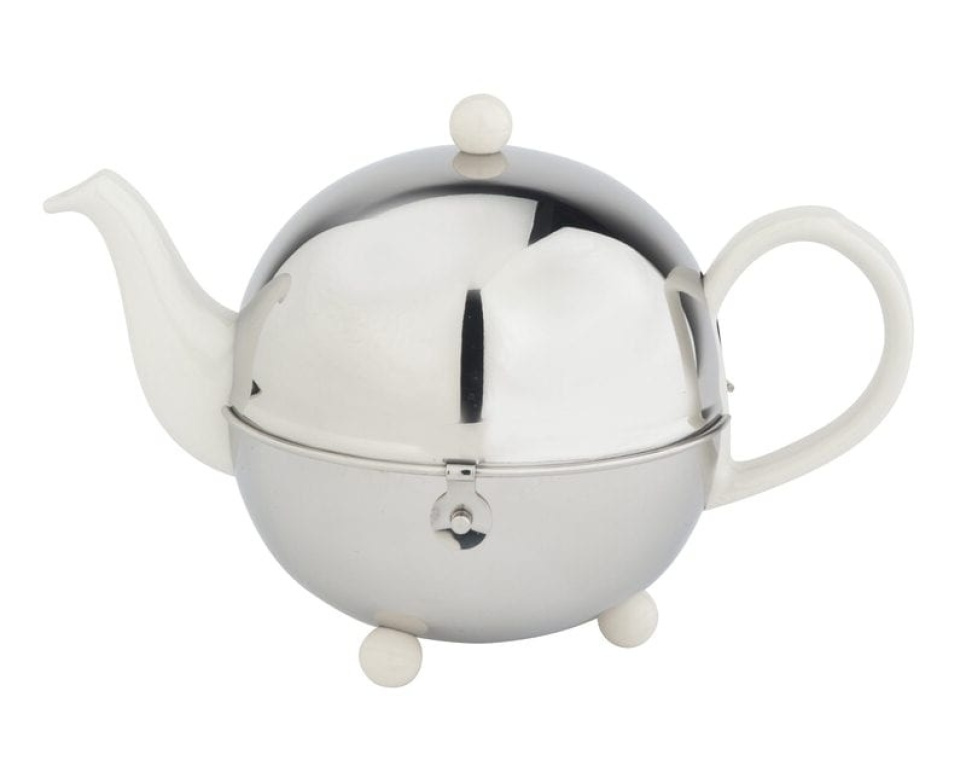 Cosy Romantic teekannu valkoinen/kiillotettu teräs, 1,3 litraa - Bredemeijer ryhmässä Tee & Kahvi / Tee / Teekannut @ KitchenLab (1544-23918)