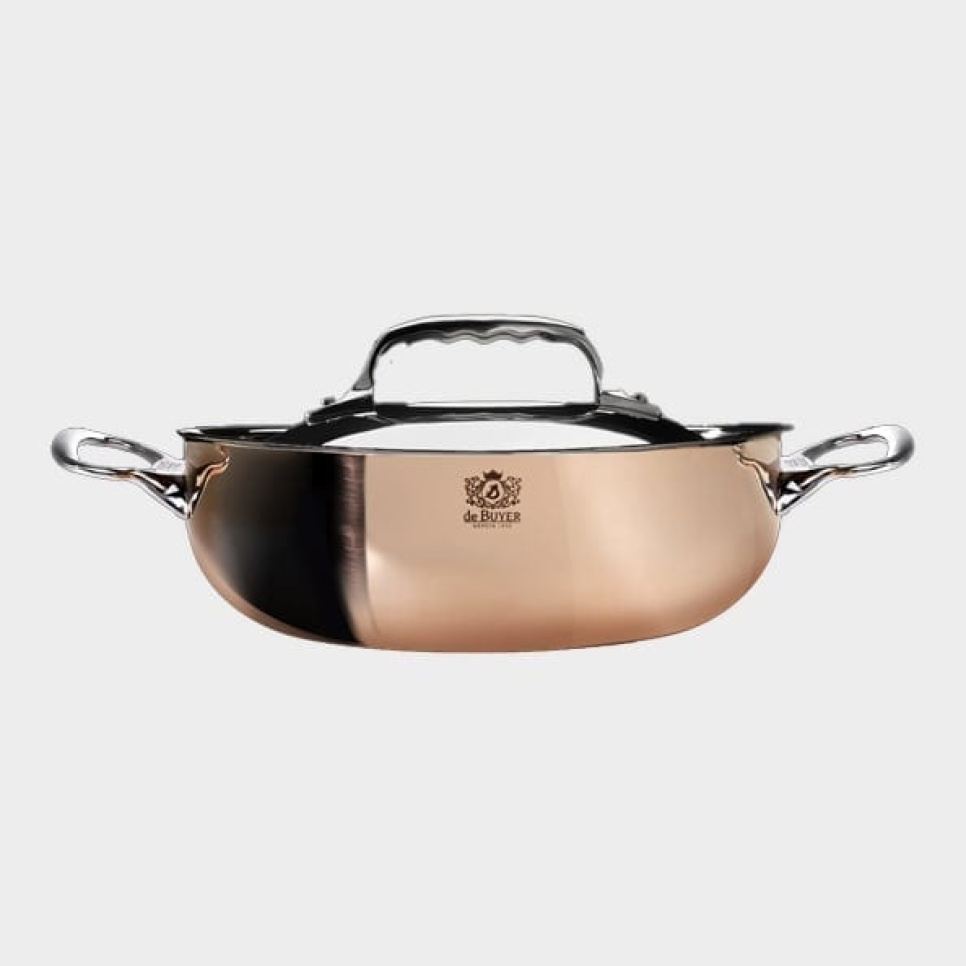 Matala sauteuse kuparia induktiopohjalla, Prima Matera - de Buyer ryhmässä Ruoanlaitto / Paistoastiat / Sauteuse-pannut @ KitchenLab (1602-11826)