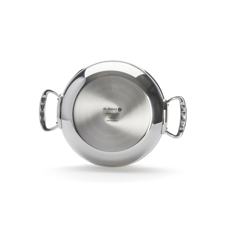 Matala paahtova muhennos kansi- ja pyöristetyillä reunoilla, 28 cm, affiniteetti - de Buyer