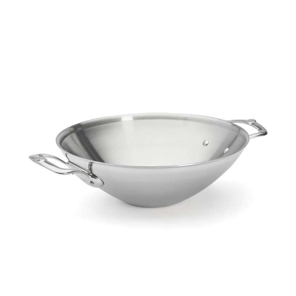 Wok ruostumattomasta teräksestä kahdella kahvalla, 32 cm, affiniteetti - de Buyer ryhmässä Ruoanlaitto / Paistoastiat / Wokkipannut @ KitchenLab (1602-27249)