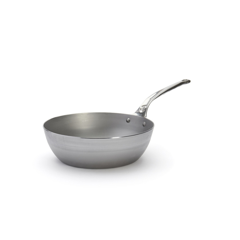 Hiiliteräksessä ruostumattomasta teräksestä valmistetulla kahvalla, 28 cm, Mineral B Pro - de Buyer ryhmässä Ruoanlaitto / Paistoastiat / Sauteuse-pannut @ KitchenLab (1602-27269)