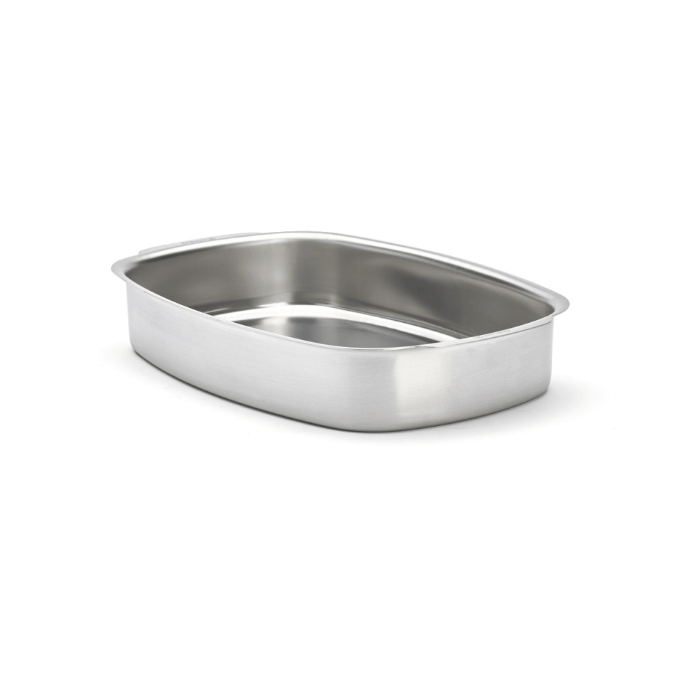Ruostumattomasta teräksestä valmistettu uunivuoka, 38 x 26 cm - de Buyer ryhmässä Ruoanlaitto / Muotit & Astiat / Uunivuoat @ KitchenLab (1602-32802)