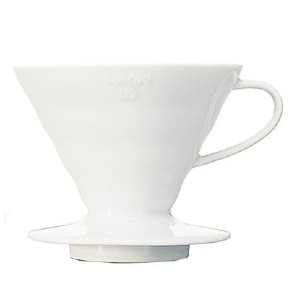 V60 02, Suodatinpidike posliinia - Hario ryhmässä Tee & Kahvi / Kahvinkeitto / Pour over / Suodatinpidikkeet @ KitchenLab (1636-13646)