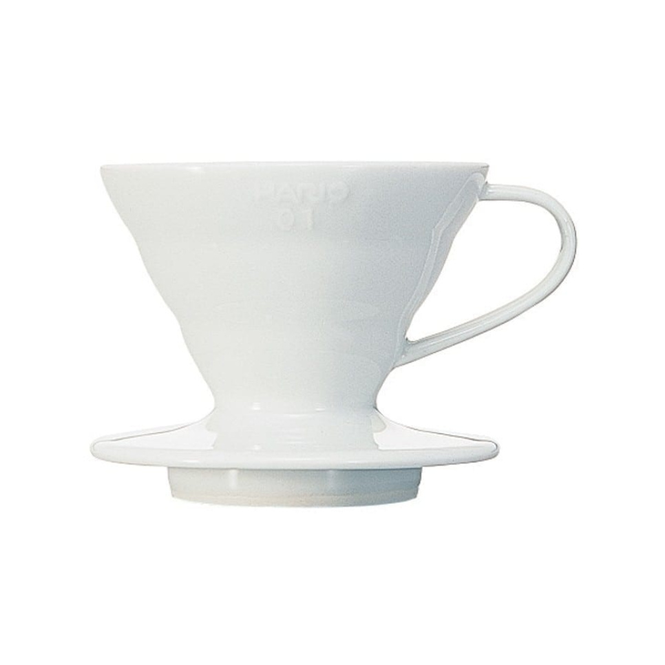 V60 01, Suodatinpidike posliinia - Hario ryhmässä Tee & Kahvi / Kahvinkeitto / Pour over / Suodatinpidikkeet @ KitchenLab (1636-15925)