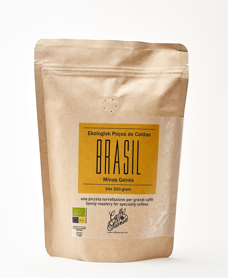 Brasil Minas Gerais Eko single espresso, 250g - Piansa ryhmässä Tee & Kahvi / Kahvipavut / Espresso @ KitchenLab (1636-16785)