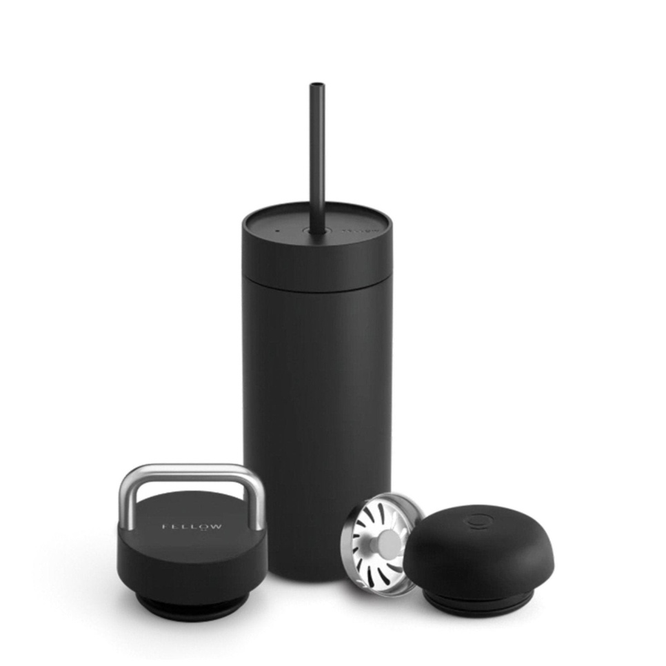 Thermos, Carter 3 in 1 Sip System, Matt Black 16oz - Fellow - Kaveri ryhmässä Kattaus / Kannut & Karahvit / Termokset @ KitchenLab (1638-32747)