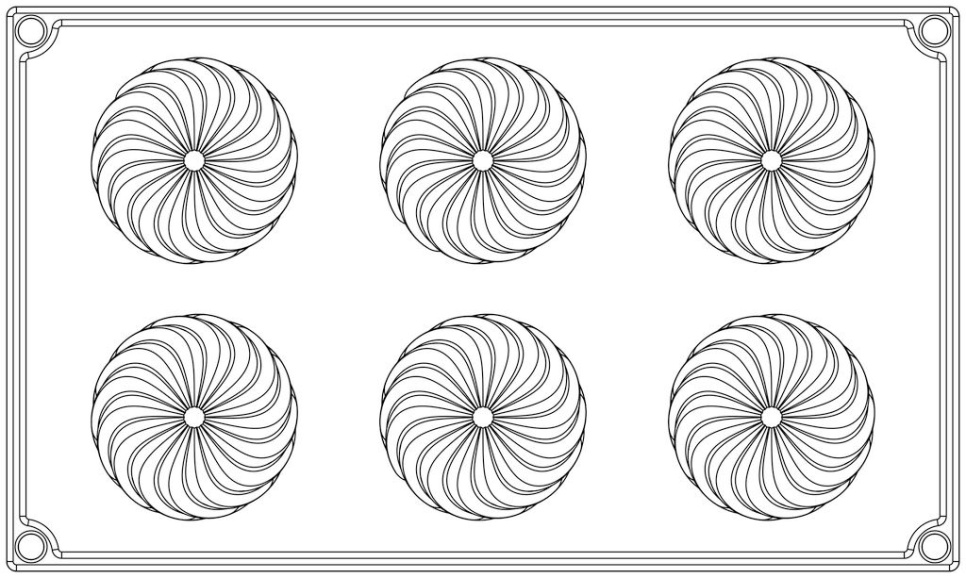 Silikonimuotti, musta, Twist, 30SIL506 - Martellato Silikonimuotti, musta, Twist, 30SIL506 - Martellato