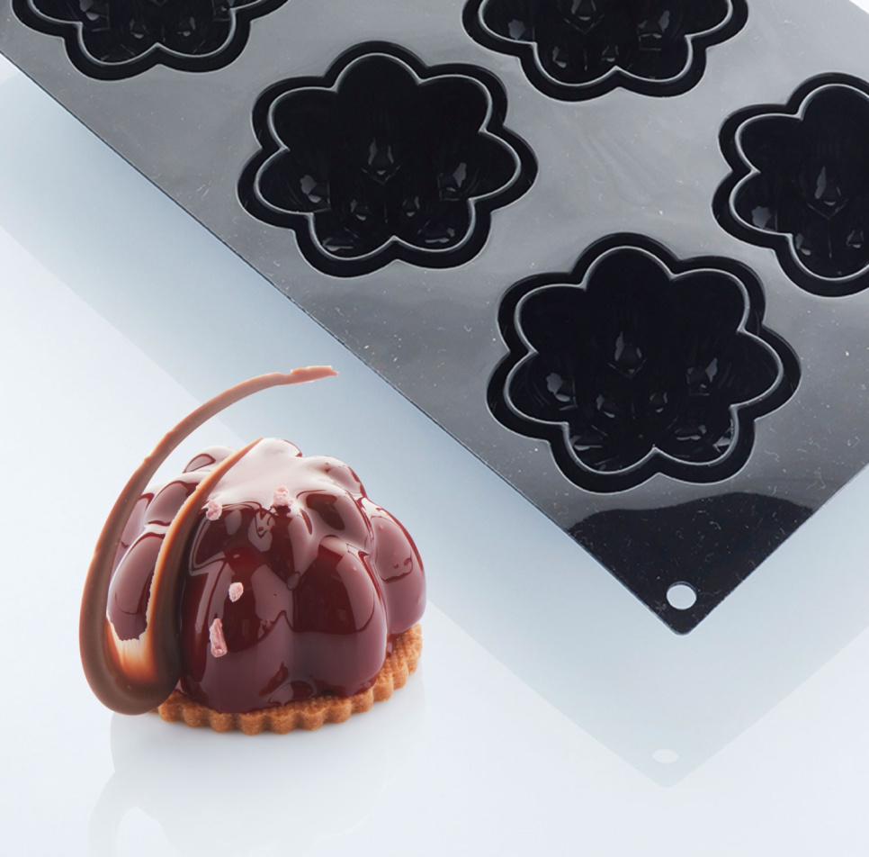 Silikonimuotti, musta, Dahlia, 30SIL518 - Martellato Silikonimuotti, musta, Dahlia, 30SIL518 - Martellato